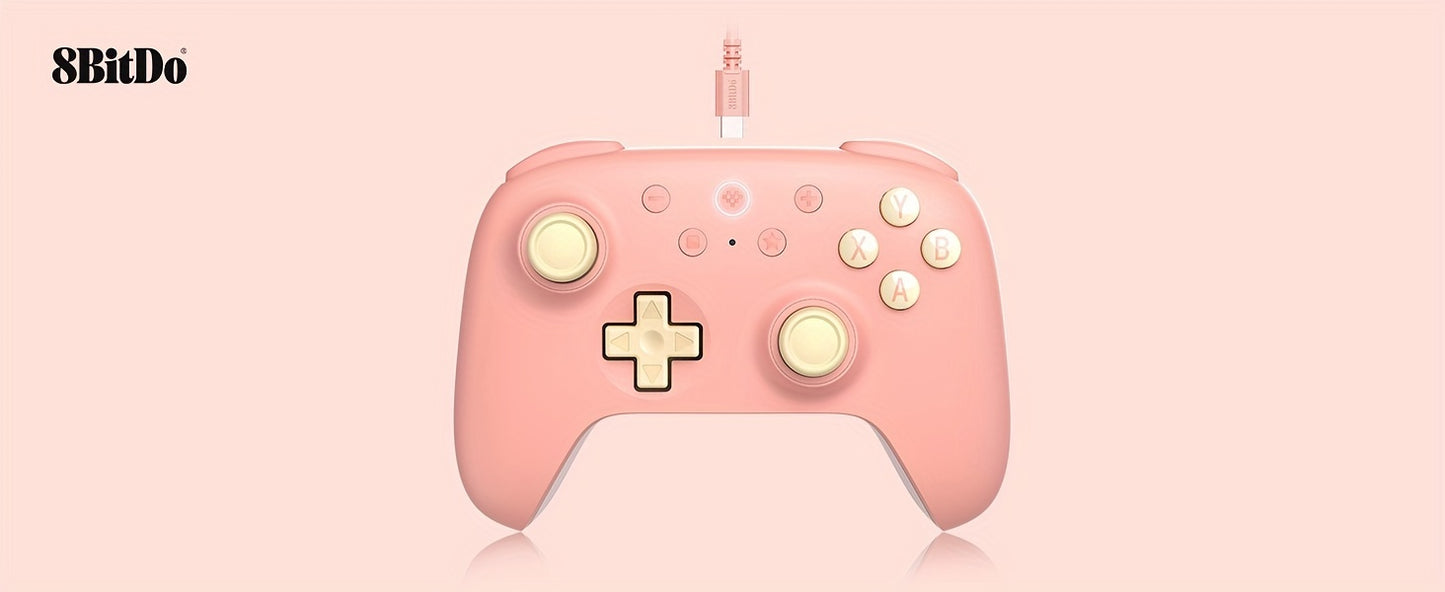 8Bitdo Ultimate 2C Wireless Controller For Windows PC And Android, With 1000Hz Polling Rate, Hall Effect Joysticks And Hall Triggers, And Remappable L4/R4 Bumpers (Peach)