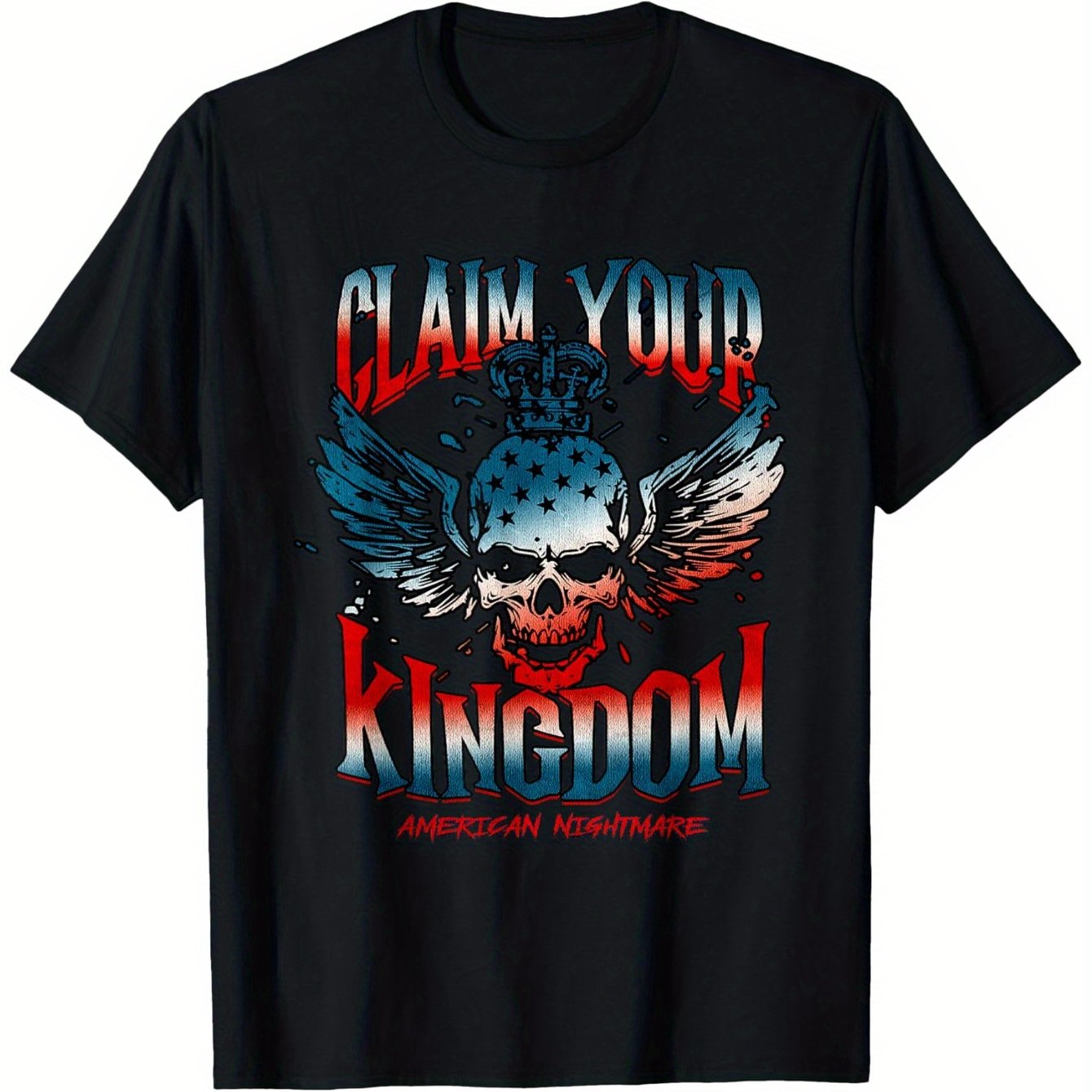 American Nightmares Love Wrestling Retro Claim Your Kingdoms T-Shirt, Small, Black Fashion trend Men's T-shirt Casual round neck short sleeve 100% cotton quality T-shirt 180g Fabric weight Regular Size XL-XXXXXL T-Shirts