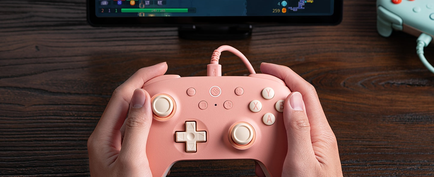 8Bitdo Ultimate 2C Wireless Controller For Windows PC And Android, With 1000Hz Polling Rate, Hall Effect Joysticks And Hall Triggers, And Remappable L4/R4 Bumpers (Peach)