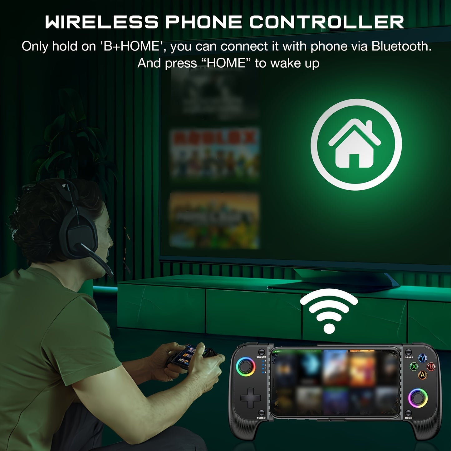 Game Controller Suitable For Switch Mobile Phone/ Android/IOS Gamepad, Dual Hall Rocker Six-axis Somatosensory Wireless Controller For Mobile Game Controller Joystick Retractable Gamepad for Christmas gift Xmas gift