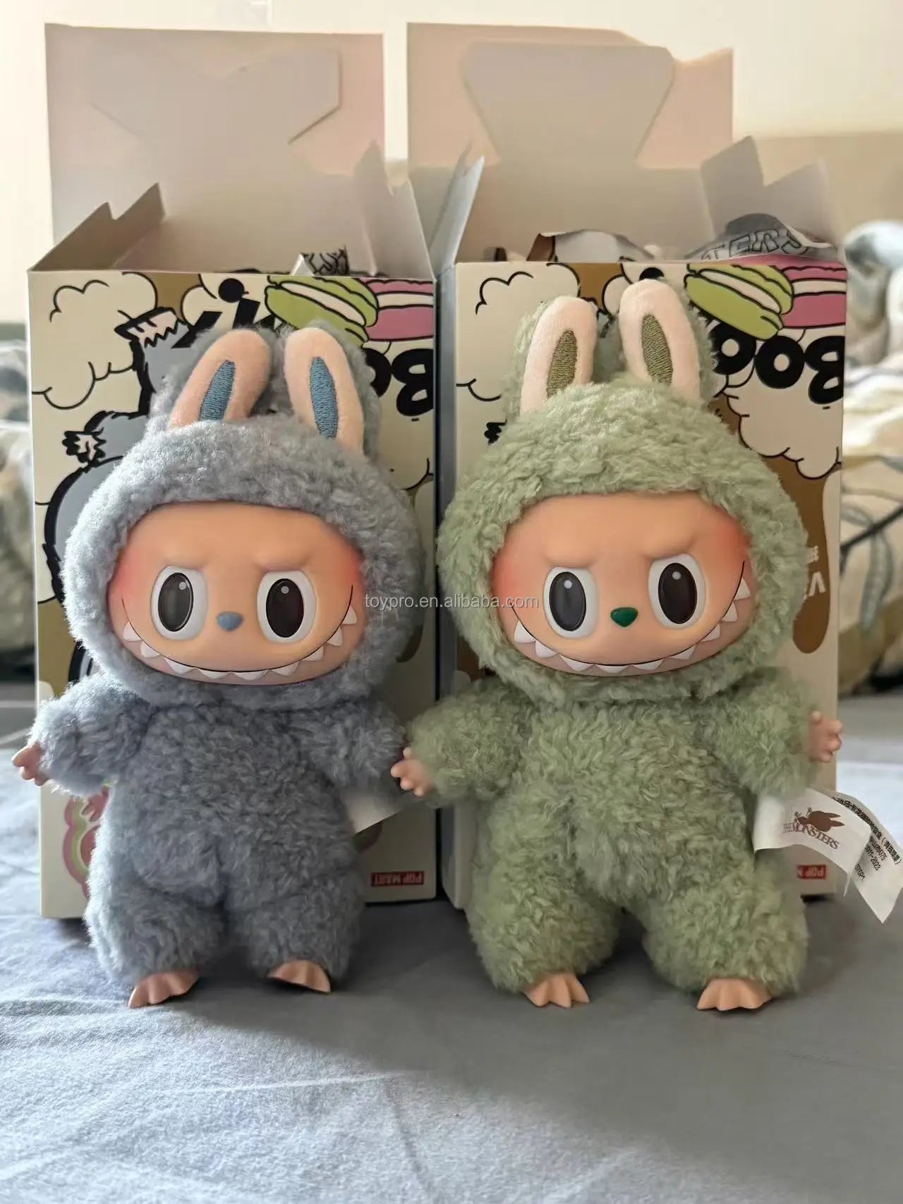 Fast Ship 1:1 Quality Macaron Color US Warehouse Stock Labubu Collectible Mystery Blind Box for Gifting