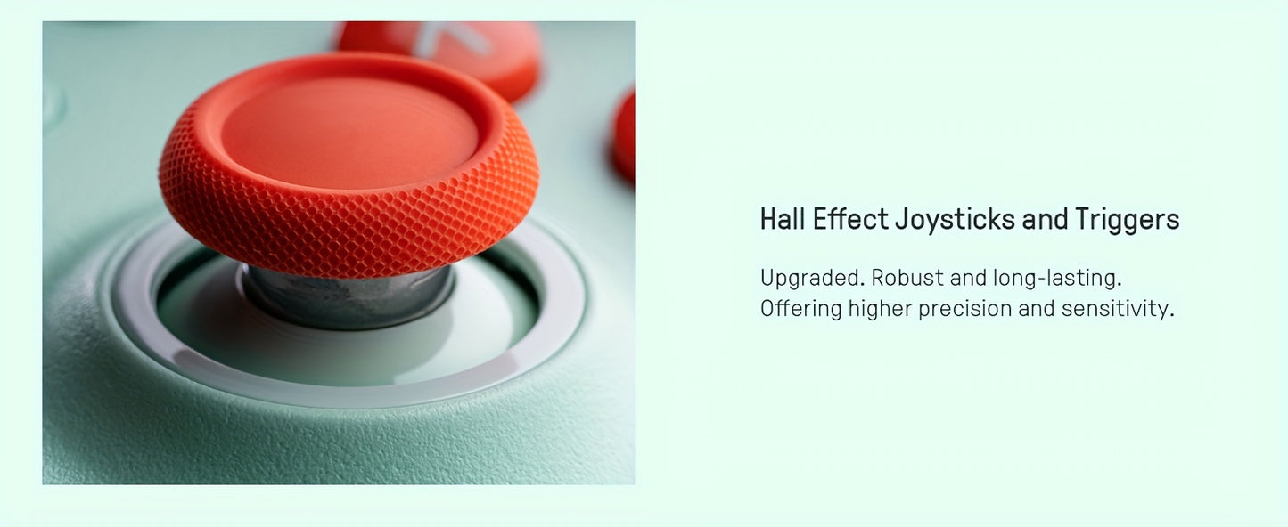 8Bitdo Ultimate 2C Wireless Controller For Windows PC And Android, With 1000Hz Polling Rate, Hall Effect Joysticks And Hall Triggers, And Remappable L4/R4 Bumpers (Mint)