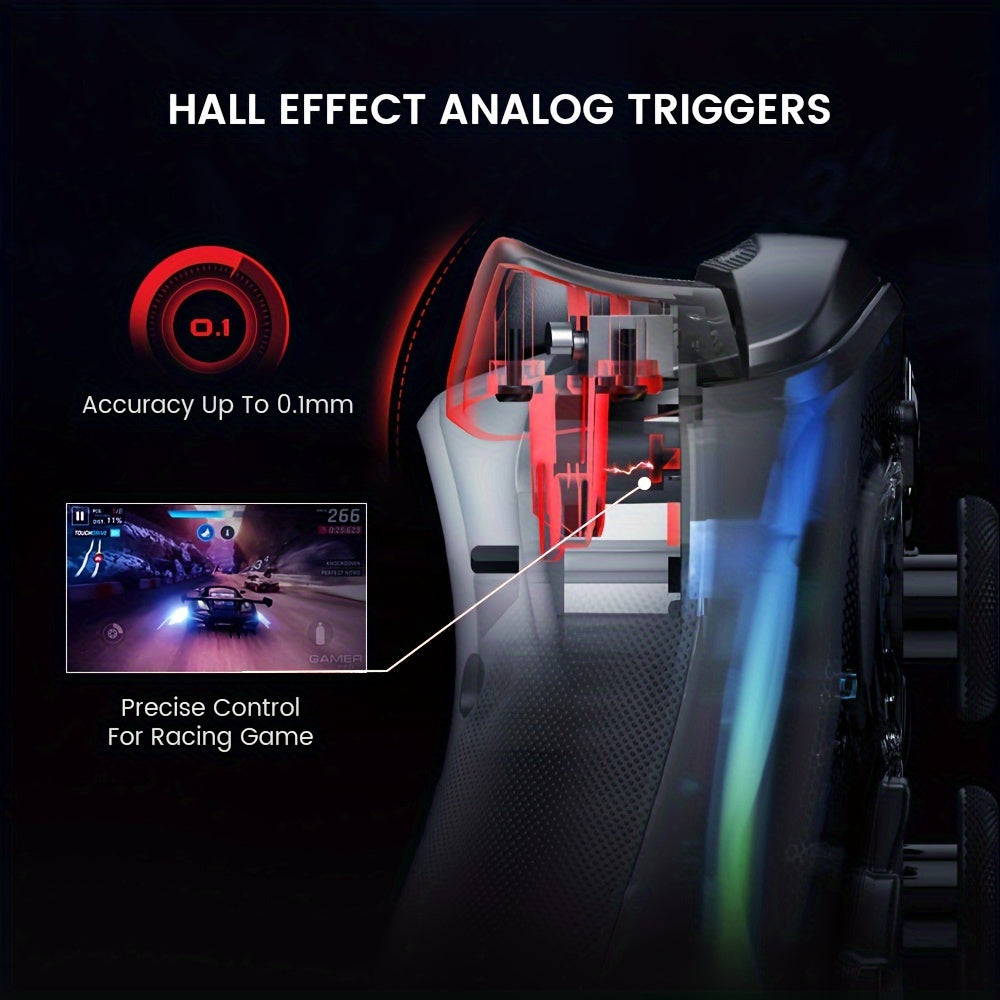 [GameSir Kaleid] GameSir Kaleid Transparent Wired Xbox Controller | Plug & Play Gaming Pad with Hall Effect Joysticks/Triggers, RGB Lighting, 3.5mm Audio Jack & 4 Motory Haptics for Series X|S/Xbox One/Windows 10/11