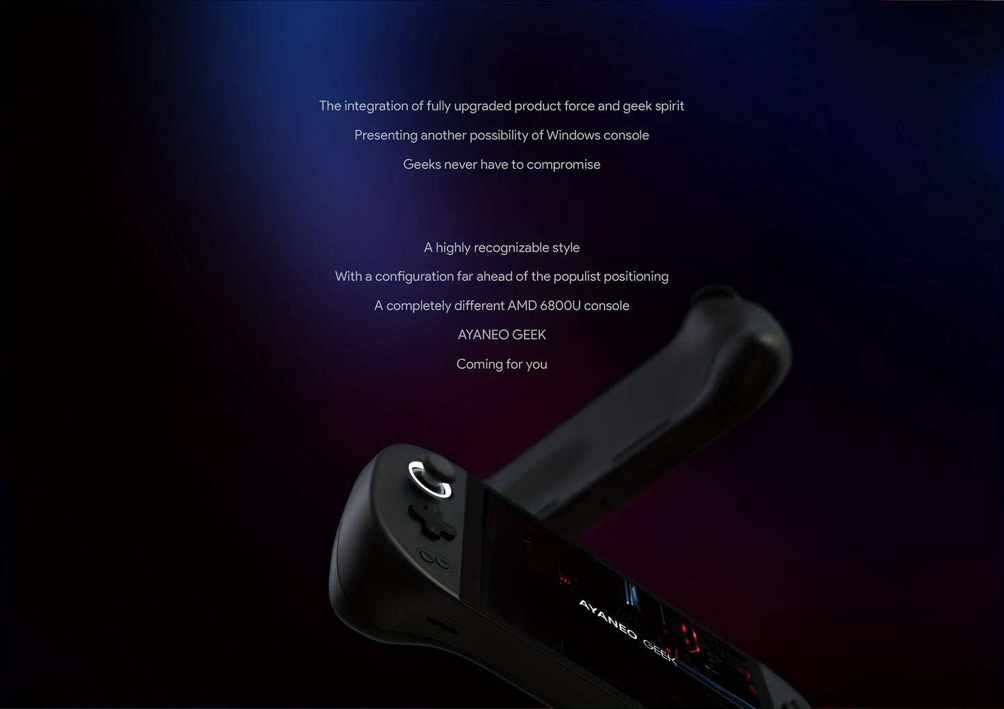 AYANEO GEEK (AMD R7-6800U)- 7 Inches Handheld PC Game Console Win 11 Laptop Touch Screen PC Video Game Console, CPU AMD Ryzen 7 6800U Processor Tablet PC