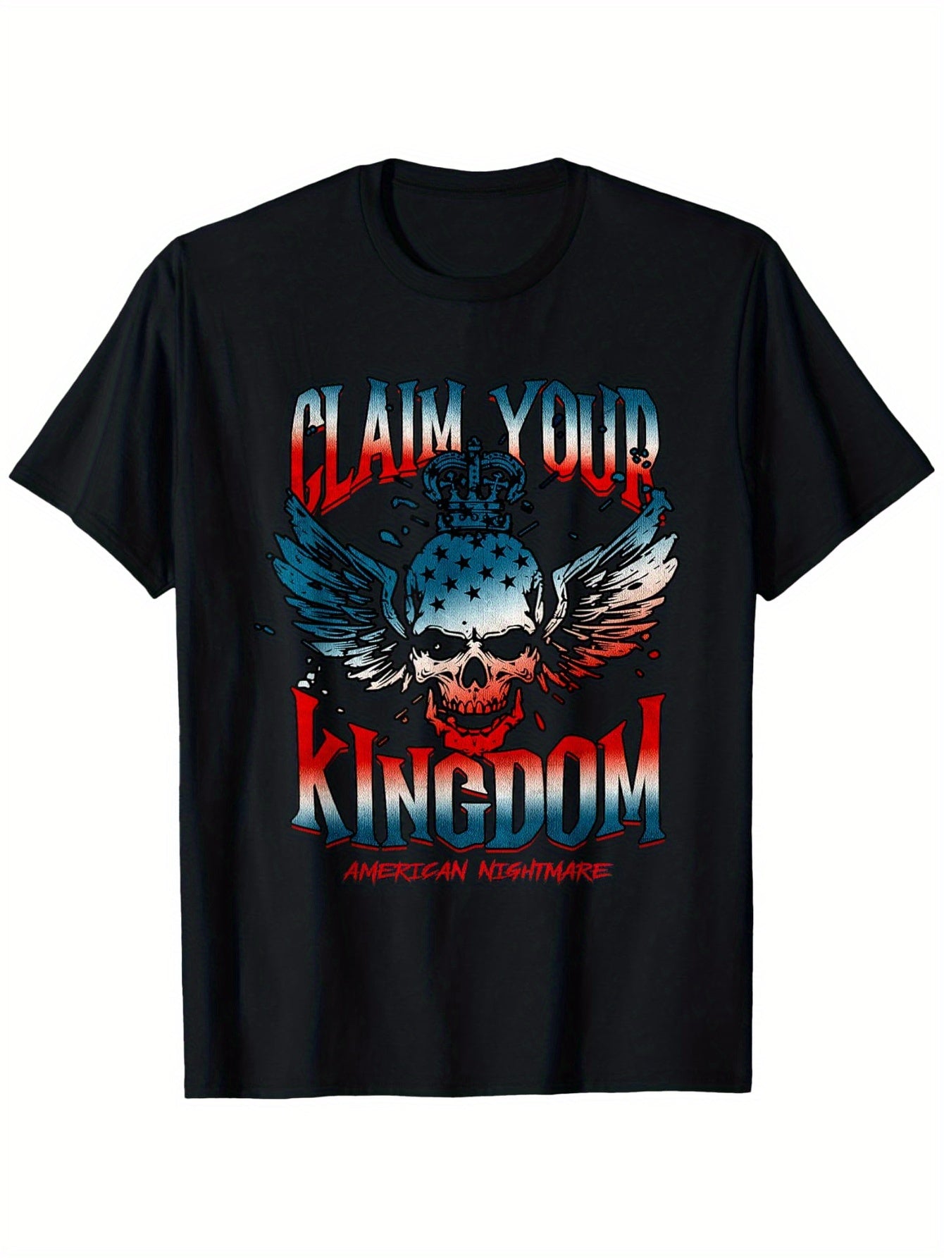 American Nightmares Love Wrestling Retro Claim Your Kingdoms T-Shirt, Small, Black Fashion trend Men's T-shirt Casual round neck short sleeve 100% cotton quality T-shirt 180g Fabric weight Regular Size XL-XXXXXL T-Shirts