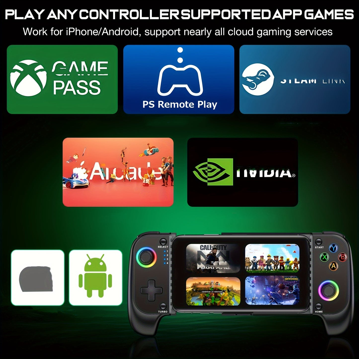 Game Controller Suitable For Switch Mobile Phone/ Android/IOS Gamepad, Dual Hall Rocker Six-axis Somatosensory Wireless Controller For Mobile Game Controller Joystick Retractable Gamepad for Christmas gift Xmas gift