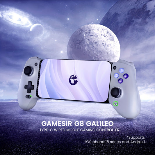 15 Series GameSir G8 Galileo Type-C Mobile Gaming Controller - Advanced Plug and Play Gamepad with Hall Effect Joysticks, Hall Trigger, 3.5mm Audio Jack and USB-C Connectivity for Seamless Android and iPhone Gaming Experience