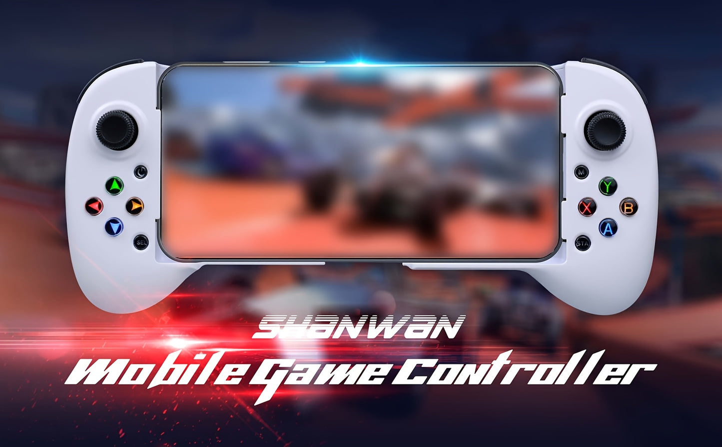 Rechargeable Lithium-Polymer Wireless Gamepad Controller - 36V Telescopic Joystick for iPhone, Android, Steam Mobile Phones and PC - Wireless Charging, Long-Lasting Battery Life