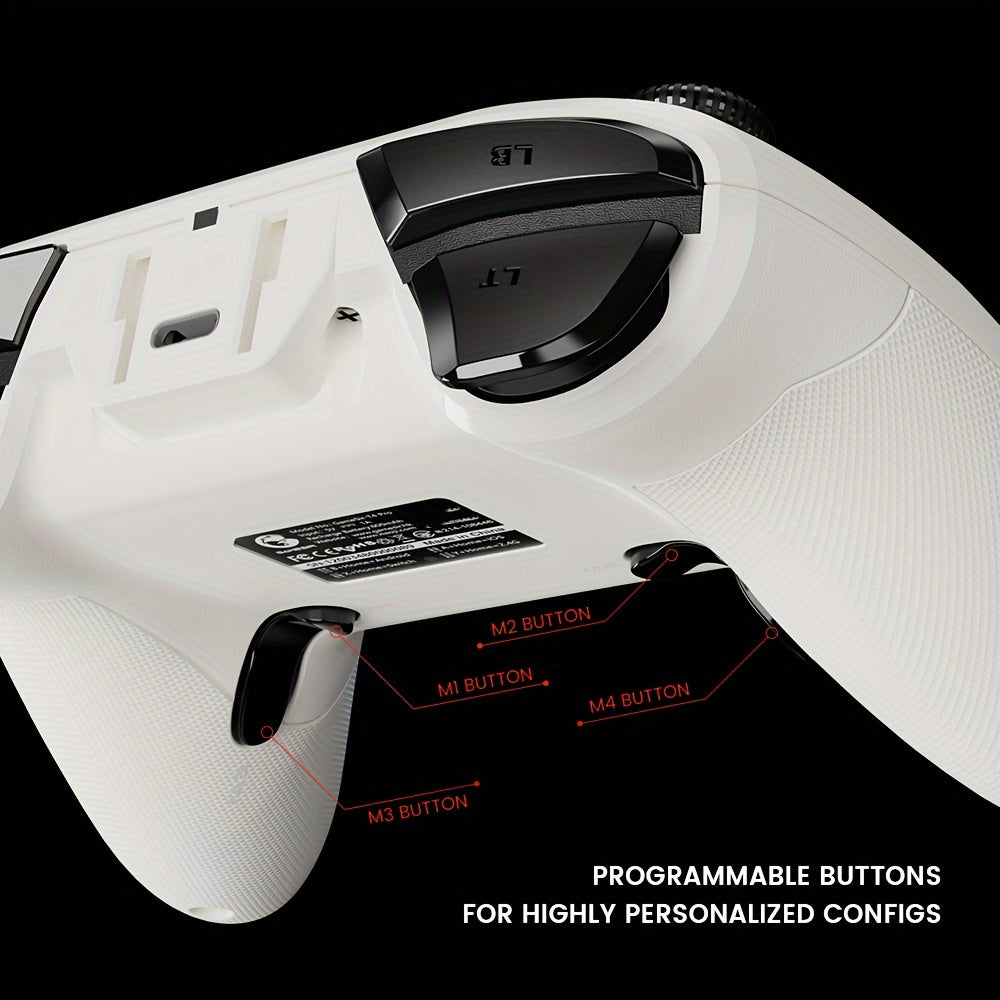 Wireless Game Controller T4 Pro for Windows 7 8 10pcs/iPhone/Android/Switch, Dual Shock USB Mobile Phone Gamepad Joystick for Arcade MFi Games, Semi-Transparent LED Backlight