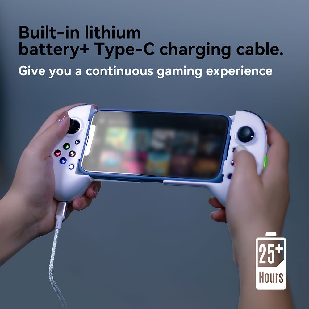 Rechargeable Lithium-Polymer Wireless Gamepad Controller - 36V Telescopic Joystick for iPhone, Android, Steam Mobile Phones and PC - Wireless Charging, Long-Lasting Battery Life