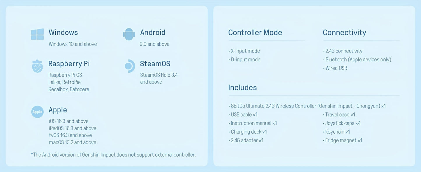 8Bitdo Ultimate 2.4G Wireless Controller For PC, Android, Steam Deck, And Apple