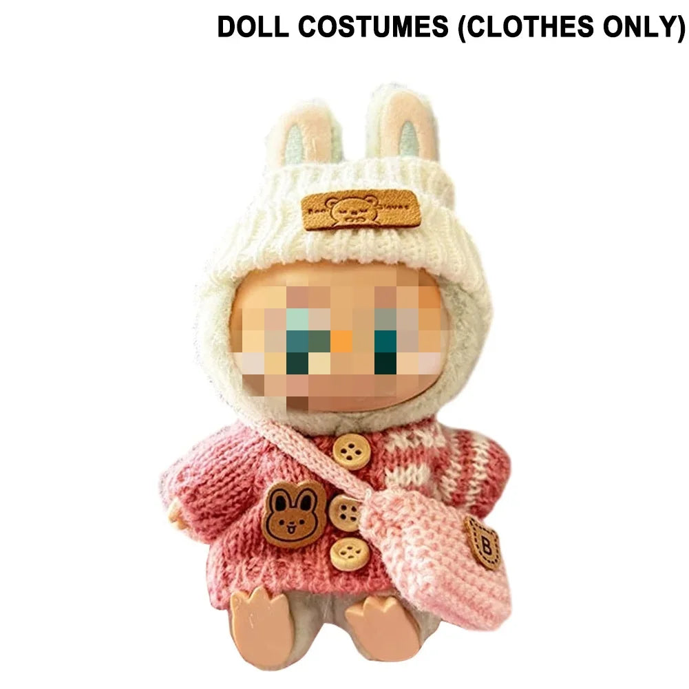 Labubu Plush Doll Clothes Kawaii Doll Clothes Doll Little Clothes Cartoon Cute Clothes Dolls Accessories Christmas Gift