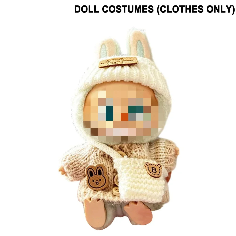 Labubu Plush Doll Clothes Kawaii Doll Clothes Doll Little Clothes Cartoon Cute Clothes Dolls Accessories Christmas Gift