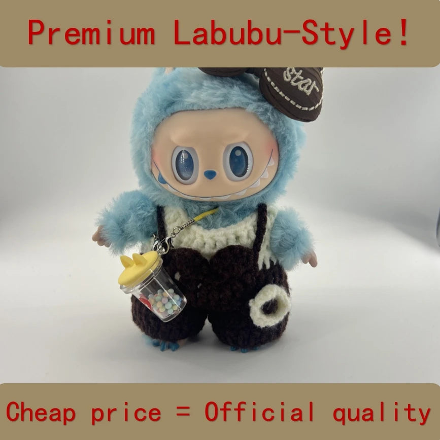 Labubu V3 Front High-Energy-Serie US Spot Goods Cool Handsome Doll with Couture Wardrobe Labubu Doll