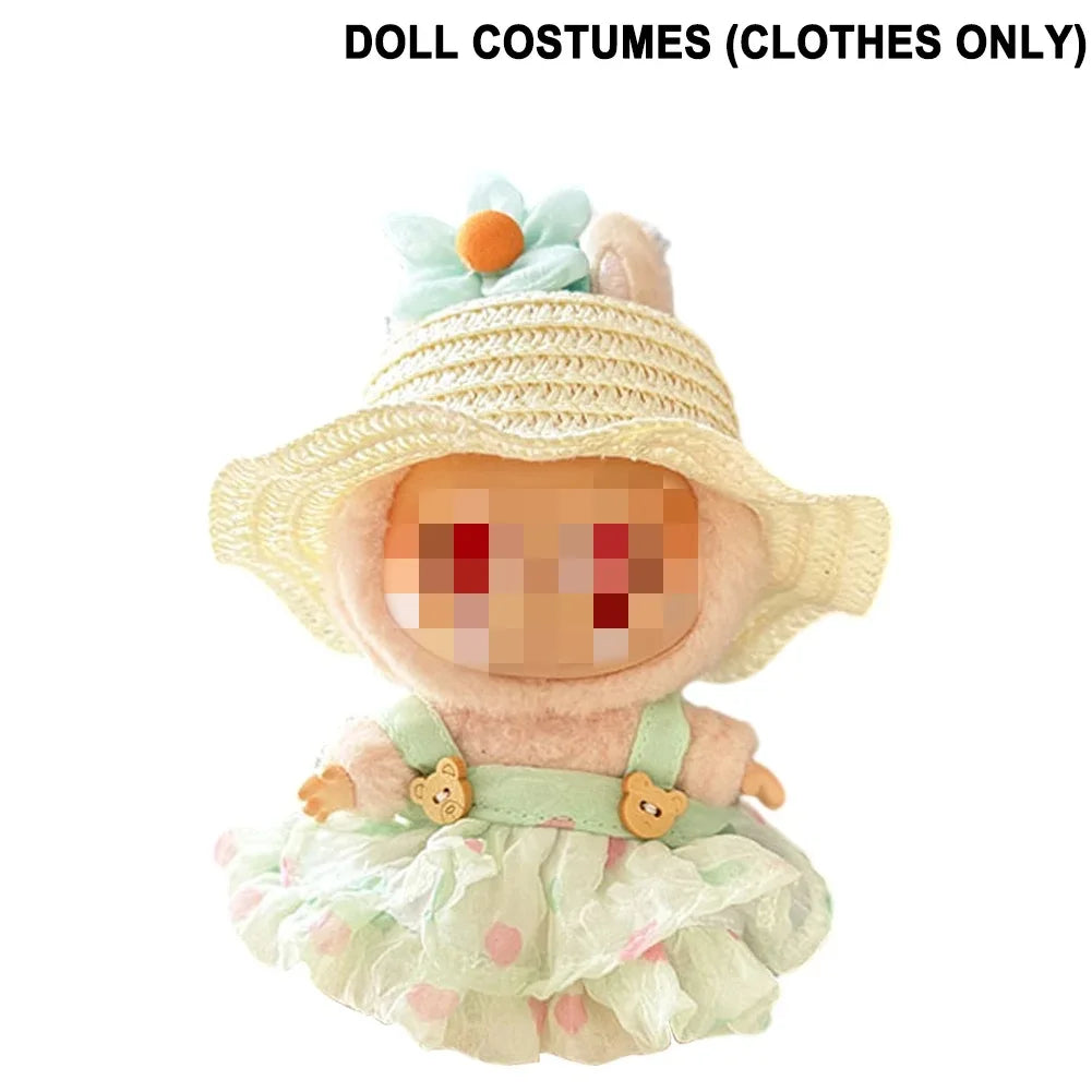 Labubu Plush Doll Clothes Kawaii Doll Clothes Doll Little Clothes Cartoon Cute Clothes Dolls Accessories Christmas Gift