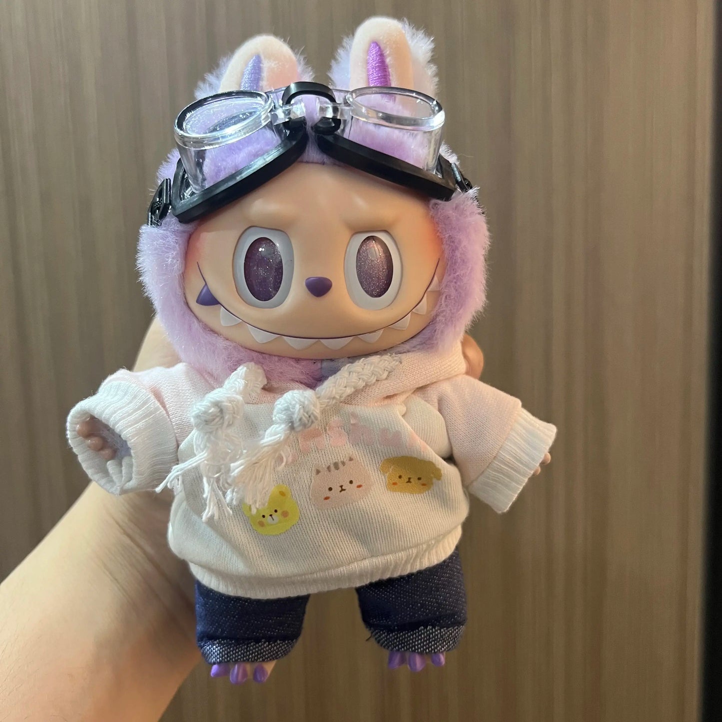Labubu V3 Cute Cartoon Doll with Couture Wardrobe Front High-Energy-Serie US Spot Goods