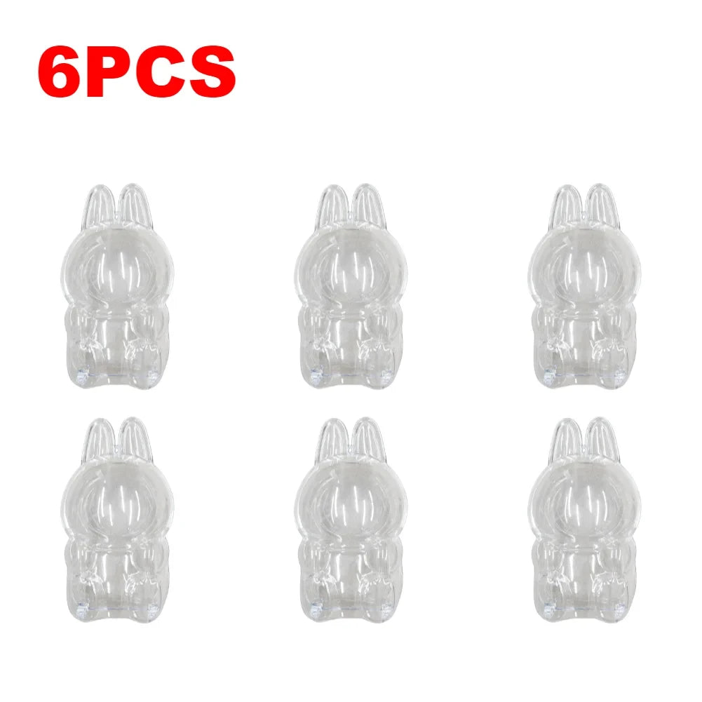 Labubu Protect Case Portable Transparent Protective Case Acrylic Organizer Box For Labubu V1 V2 Doll Bag with Keychain