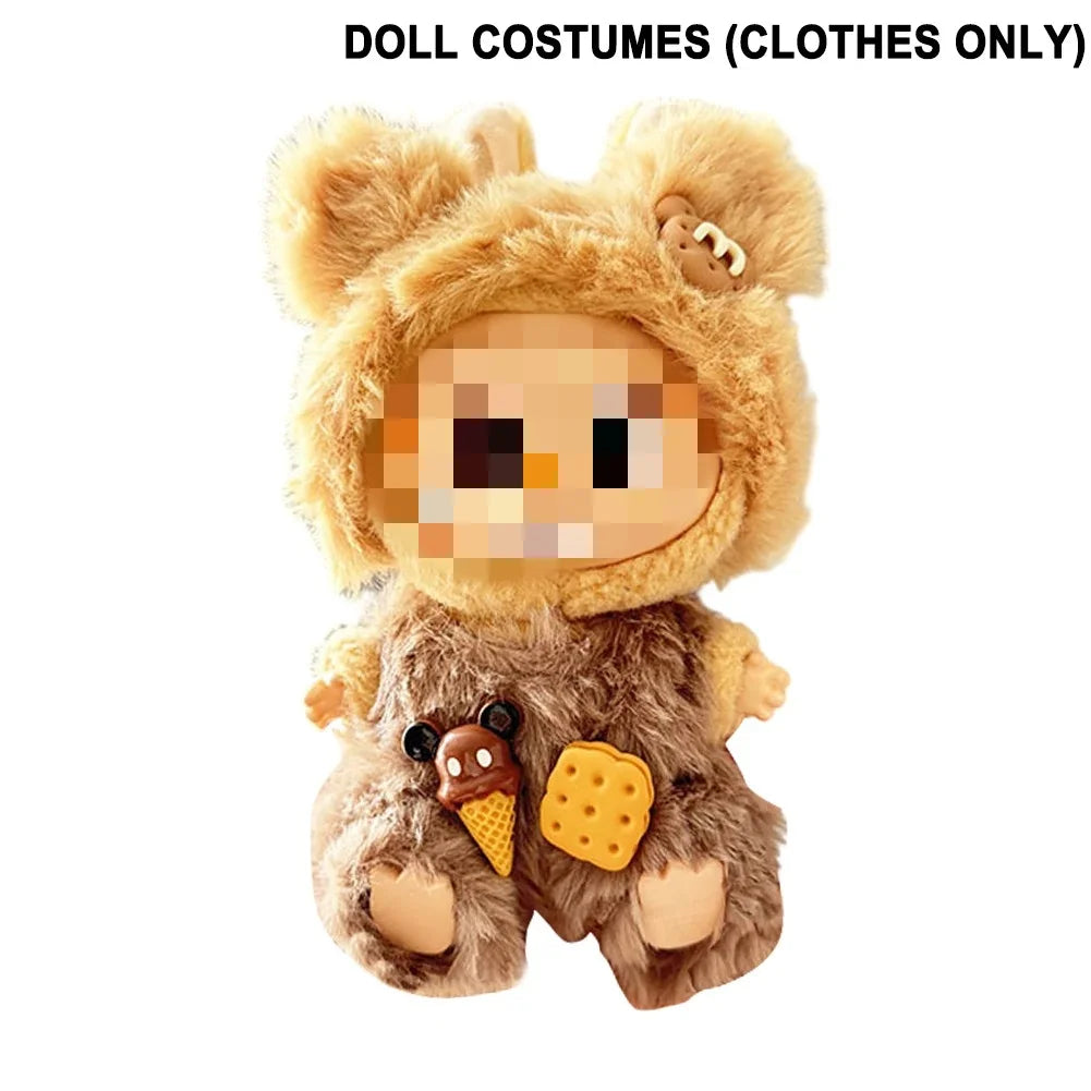 Labubu Plush Doll Clothes Kawaii Doll Clothes Doll Little Clothes Cartoon Cute Clothes Dolls Accessories Christmas Gift