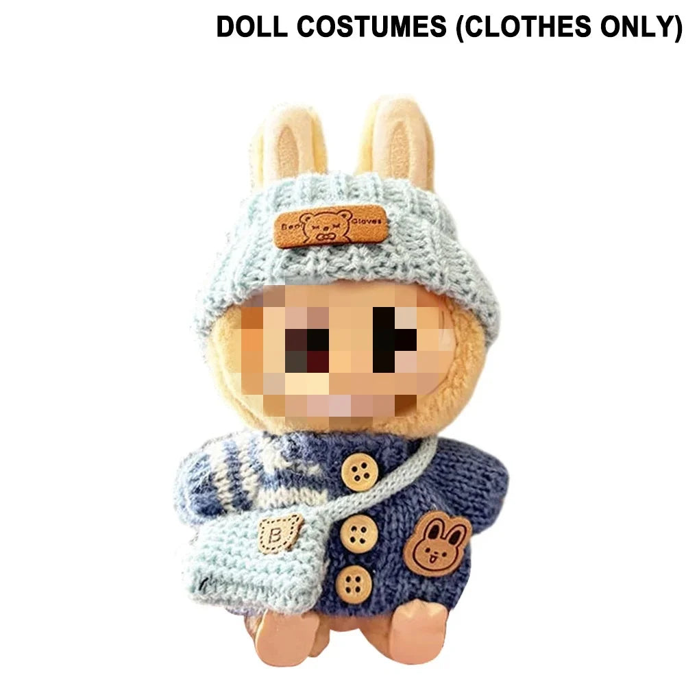 Labubu Plush Doll Clothes Kawaii Doll Clothes Doll Little Clothes Cartoon Cute Clothes Dolls Accessories Christmas Gift
