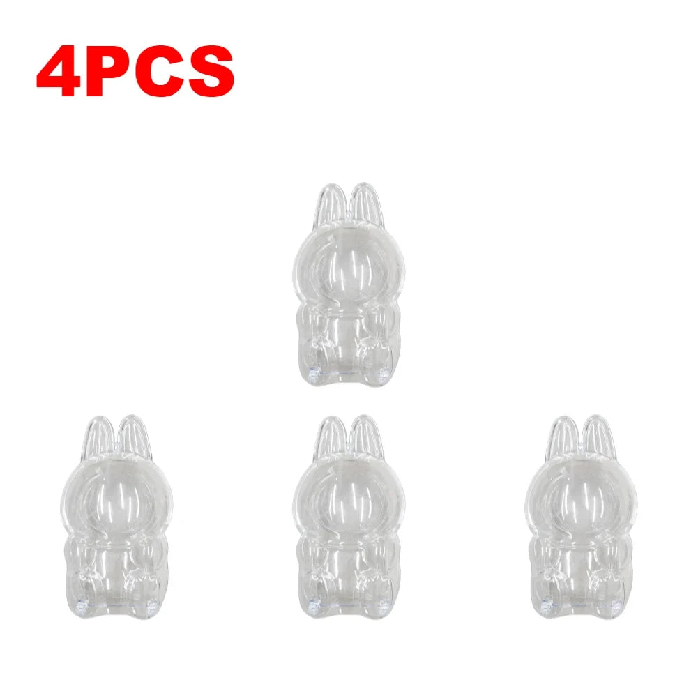 Labubu Protect Case Portable Transparent Protective Case Acrylic Organizer Box For Labubu V1 V2 Doll Bag with Keychain