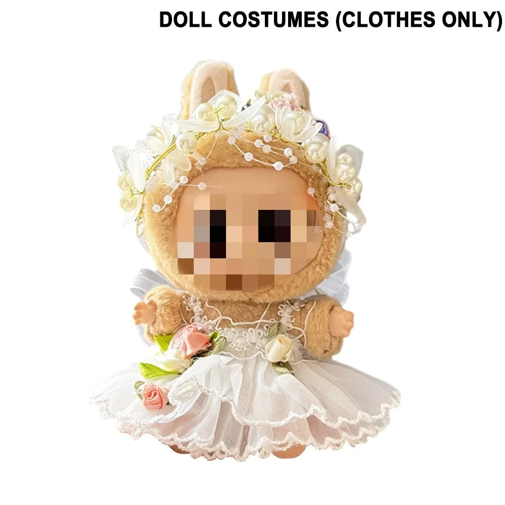 Labubu Plush Doll Clothes Kawaii Doll Clothes Doll Little Clothes Cartoon Cute Clothes Dolls Accessories Christmas Gift