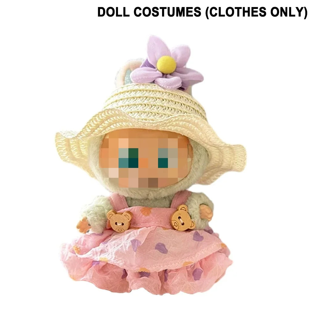 Labubu Plush Doll Clothes Kawaii Doll Clothes Doll Little Clothes Cartoon Cute Clothes Dolls Accessories Christmas Gift