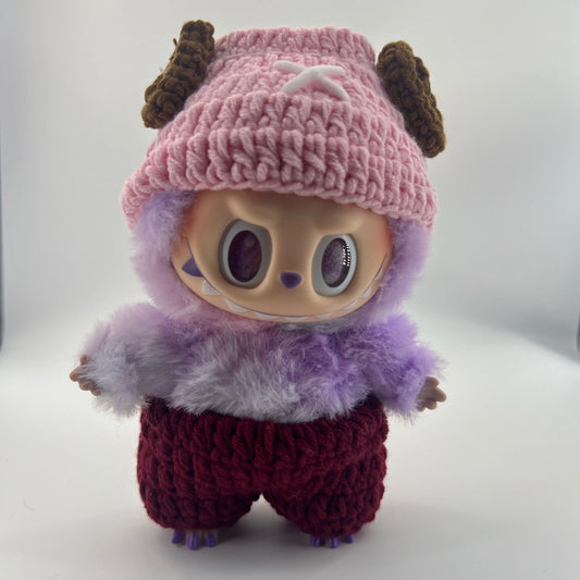 Labubu V3 Front High-Energy-Serie US Spot Goods Lovely Handsome Doll with Couture Wardrobe Labubu Doll