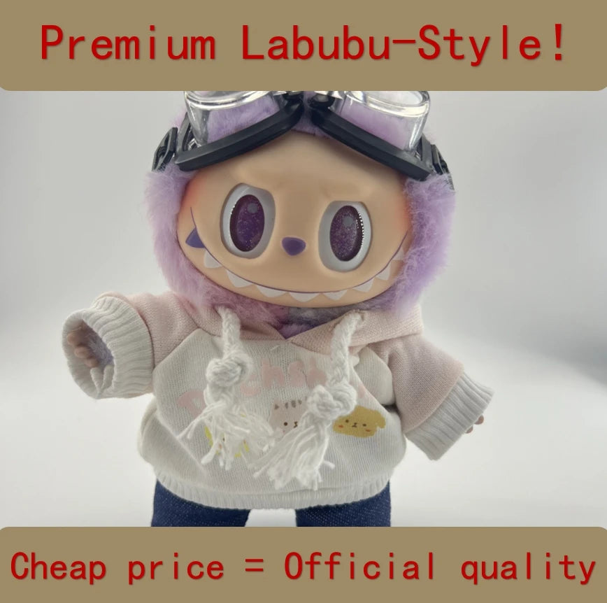 Labubu V3 Cute Cartoon Doll with Couture Wardrobe Front High-Energy-Serie US Spot Goods