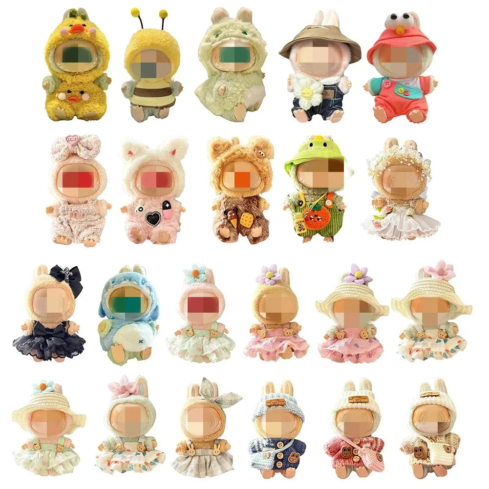 Labubu Plush Doll Clothes Kawaii Doll Clothes Doll Little Clothes Cartoon Cute Clothes Dolls Accessories Christmas Gift