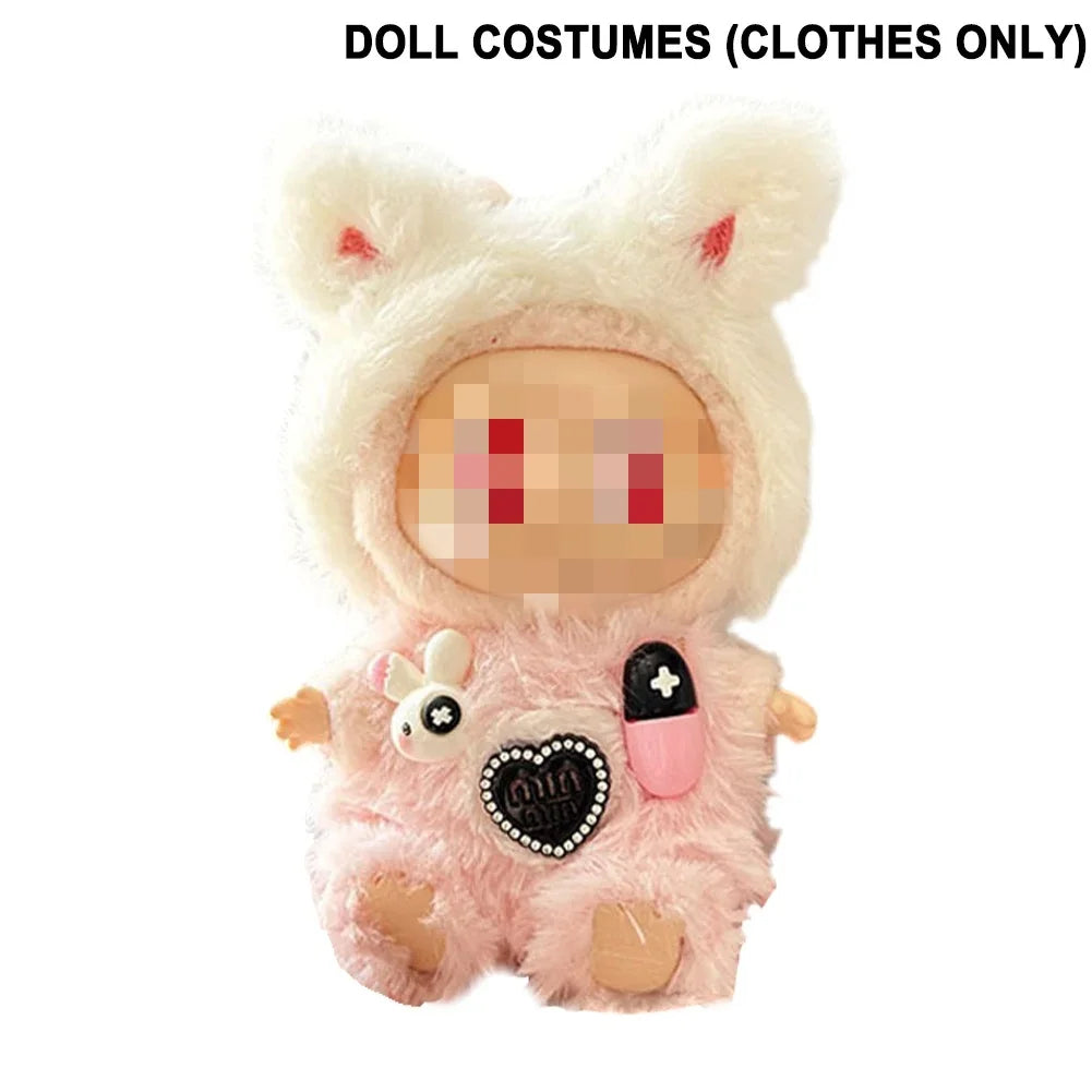 Labubu Plush Doll Clothes Kawaii Doll Clothes Doll Little Clothes Cartoon Cute Clothes Dolls Accessories Christmas Gift