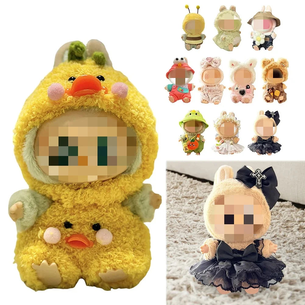 Labubu Plush Doll Clothes Kawaii Doll Clothes Doll Little Clothes Cartoon Cute Clothes Dolls Accessories Christmas Gift