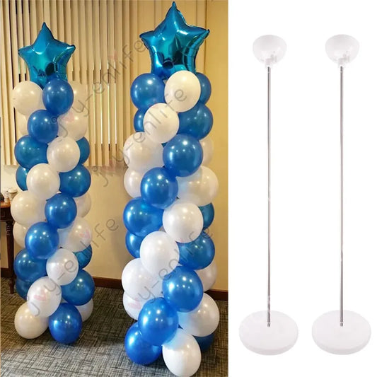 1/2set Adjustable Balloon Column Stand Kit Metal Ballon Holder Base Wedding Decoration Birthday Party Baby Shower Christmas