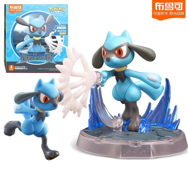 Original Blokees Pokemon Pikachu Eevee Charmander Charizard Greninja Meowscarada Ceruledge Cartoon Characters Building Block Toy