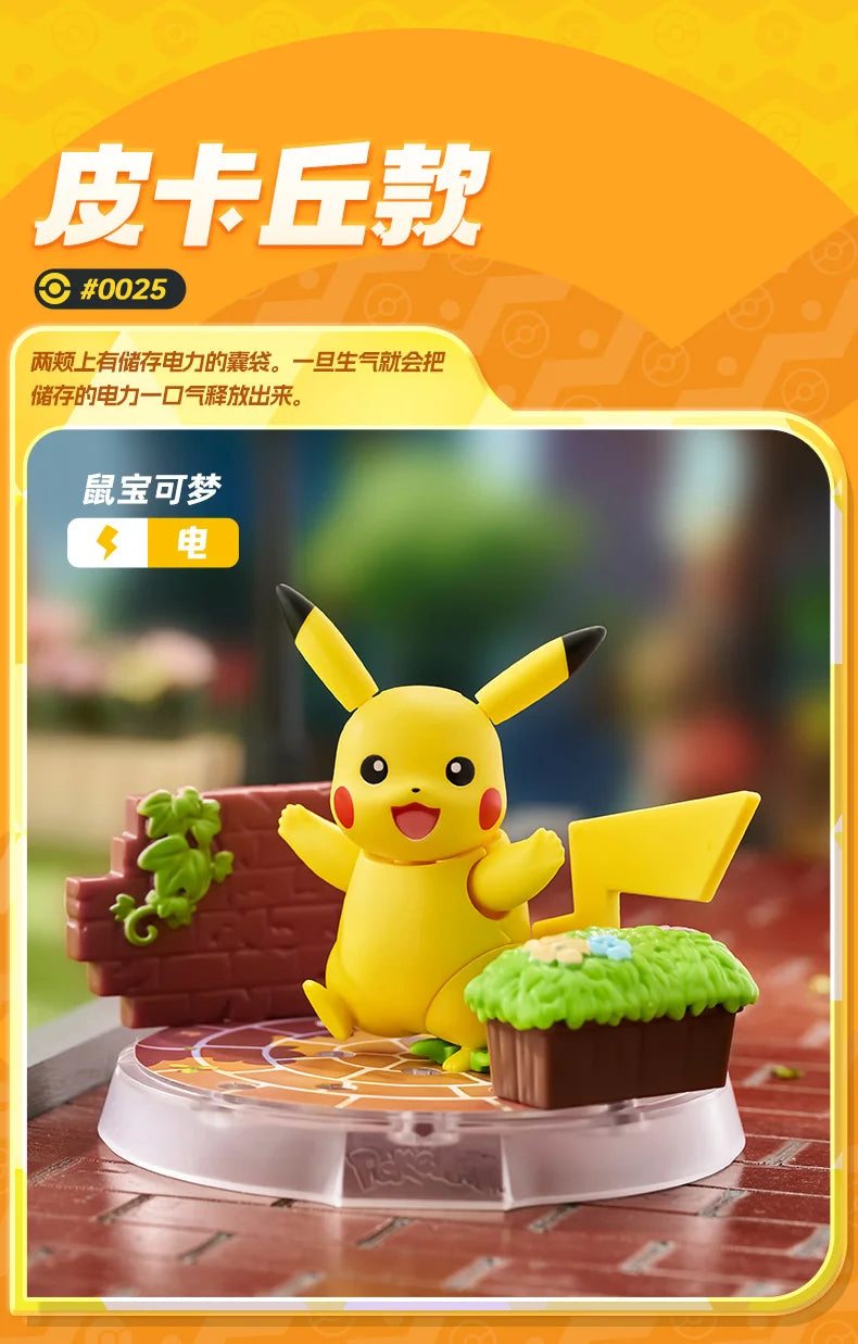 Original Blokees Pokemon Pikachu Eevee Charmander Charizard Greninja Meowscarada Ceruledge Cartoon Characters Building Block Toy