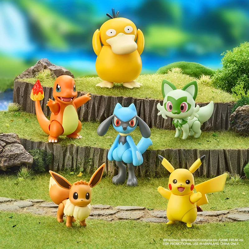 Original Blokees Pokemon Pikachu Eevee Charmander Charizard Greninja Meowscarada Ceruledge Cartoon Characters Building Block Toy