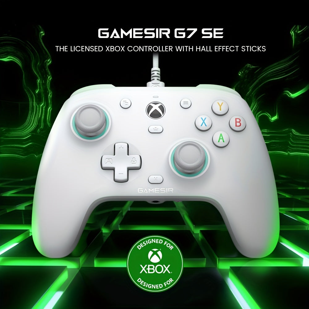 GameSir G7 SE Wired Gaming Controller - Ergonomic Design for Xbox Series X|S, One & Windows 10/11 | Plug & Play with Hall Effect Sticks, Precision-Tuned Triggers, 3.5mm Audio Jack | Secure Magnetic Paint-Friendly Faceplate, G