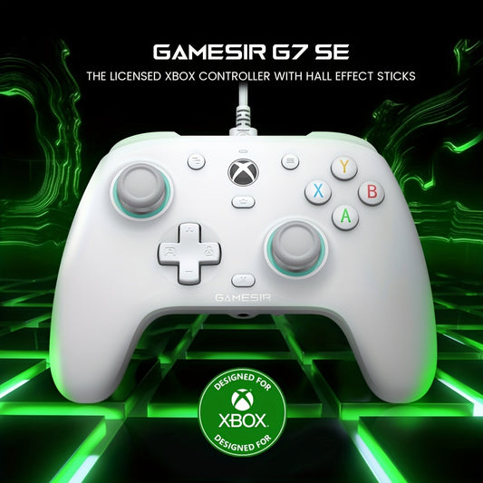 GameSir G7 SE Wired Gaming Controller - Ergonomic Design for Xbox Series X|S, One & Windows 10/11 | Plug & Play with Hall Effect Sticks, Precision-Tuned Triggers, 3.5mm Audio Jack | Secure Magnetic Paint-Friendly Faceplate, G