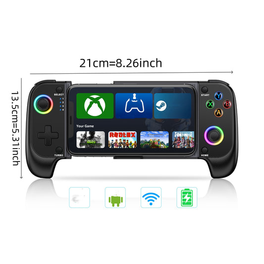 Game Controller Suitable For Switch Mobile Phone/ Android/IOS Gamepad, Dual Hall Rocker Six-axis Somatosensory Wireless Controller For Mobile Game Controller Joystick Retractable Gamepad for Christmas gift Xmas gift