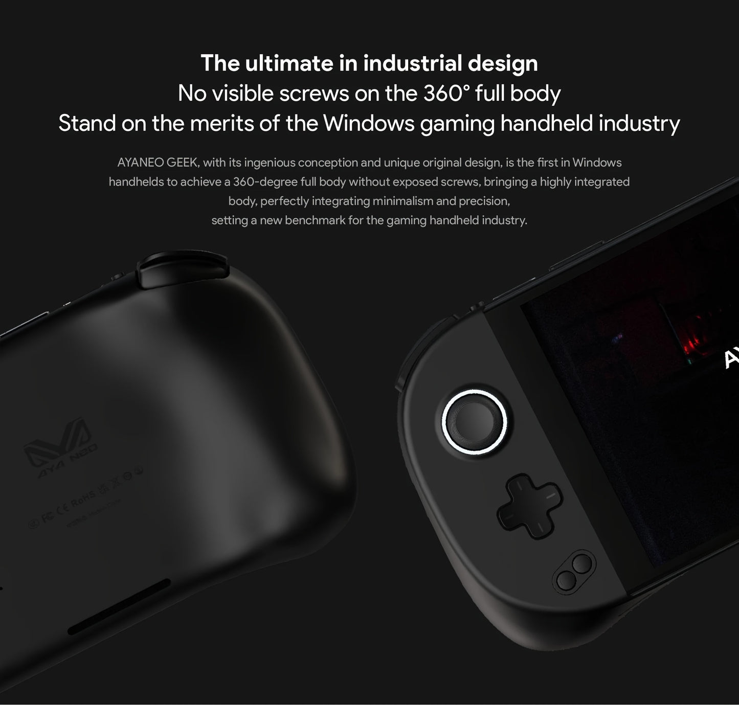 AYANEO GEEK (AMD R7-6800U)- 7 Inches Handheld PC Game Console Win 11 Laptop Touch Screen PC Video Game Console, CPU AMD Ryzen 7 6800U Processor Tablet PC